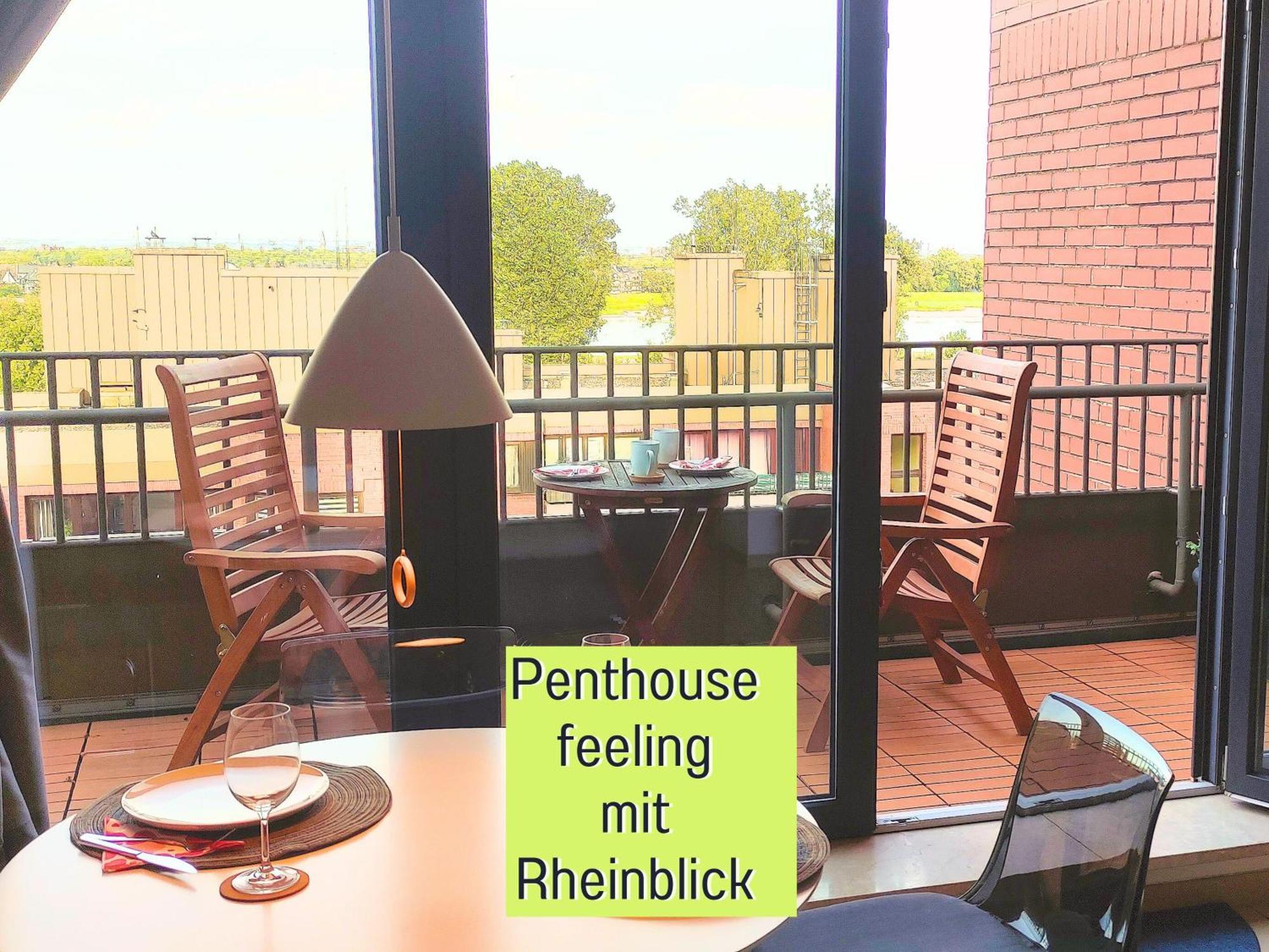 Ferienwohnung Rheinblick Penthouse Wolke 7 - Neuss/Düsseldorf Exterior foto